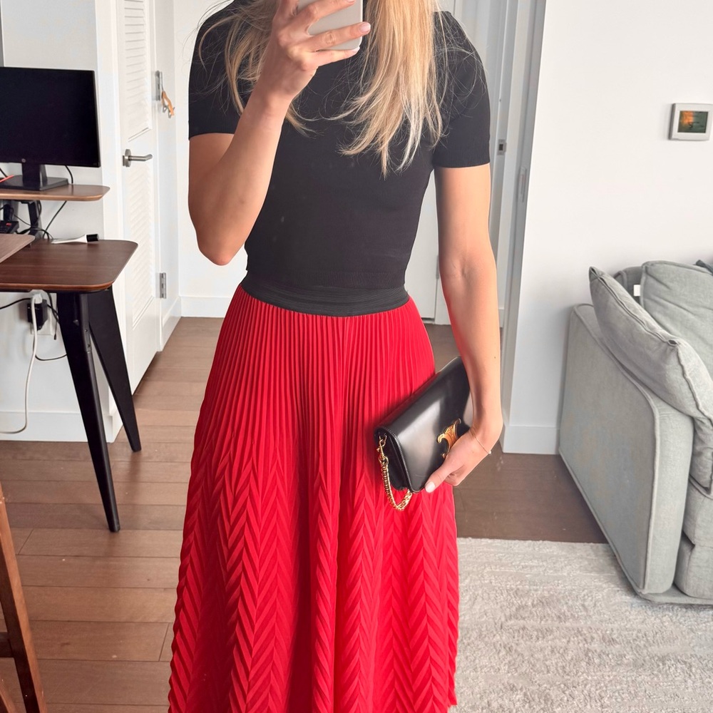 MAJE JISSA PLEATED MIDI SKIRT - 1